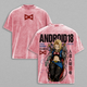Future Android 18 DBZ T-Shirt, Capsule Corp Red Ribbon Graphic Tee, Back Print Vintage 90s Anime Shirt, Graphic Tees Men, Trendy Tshirts, Men's T Shirts, DBZ Streetwear, Unisex Cotton Distressed Tee, Merch For Men, Men Fashion Graphic Tee