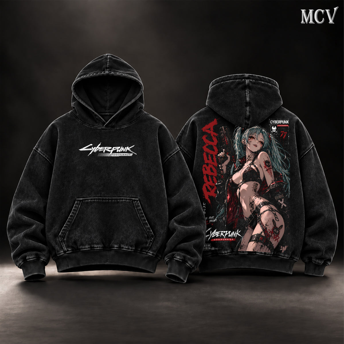 Rebecca Cyberpunk Edgerunners Hoodie - Black