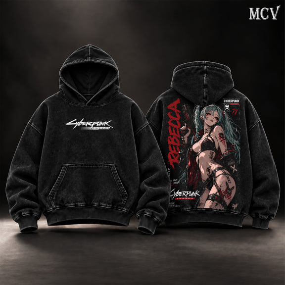 Rebecca Cyberpunk Edgerunners Hoodie - Black