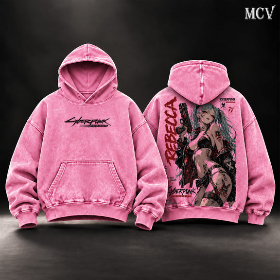 Rebecca Cyberpunk Edgerunners Hoodie - Pink
