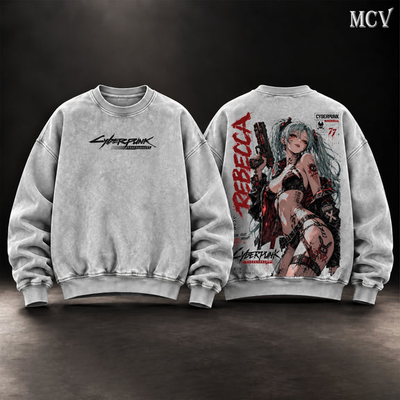 Rebecca Cyberpunk Edgerunners Sweatshirt - Gray