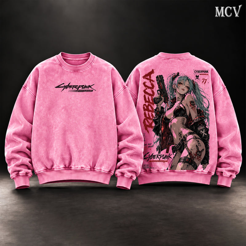 Rebecca Cyberpunk Edgerunners Sweatshirt - Pink