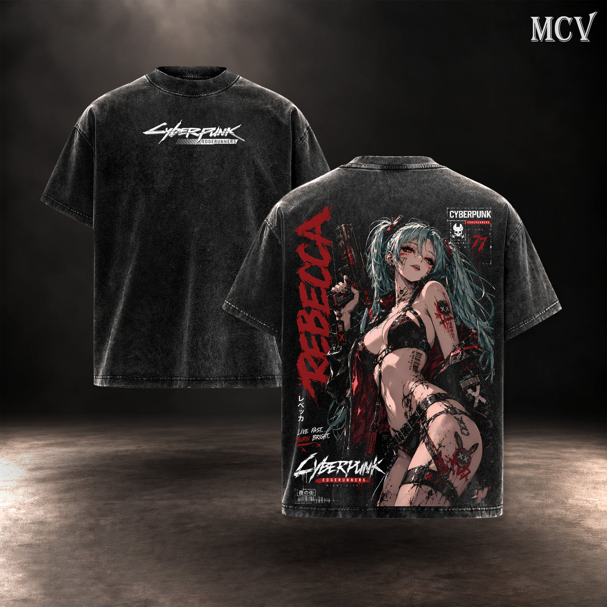 Rebecca Cyberpunk Edgerunners T-shirt - Black