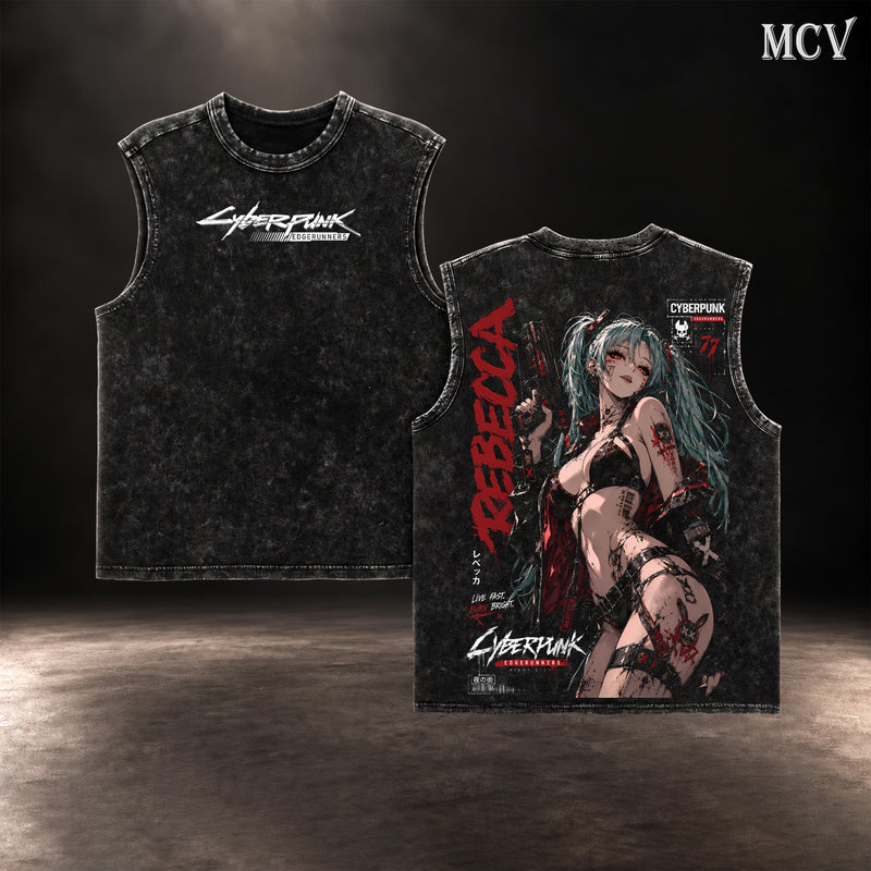 Rebecca Cyberpunk Edgerunners Tanktop - Black