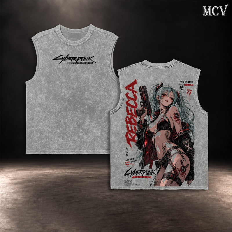 Rebecca Cyberpunk Edgerunners Tanktop - Gray