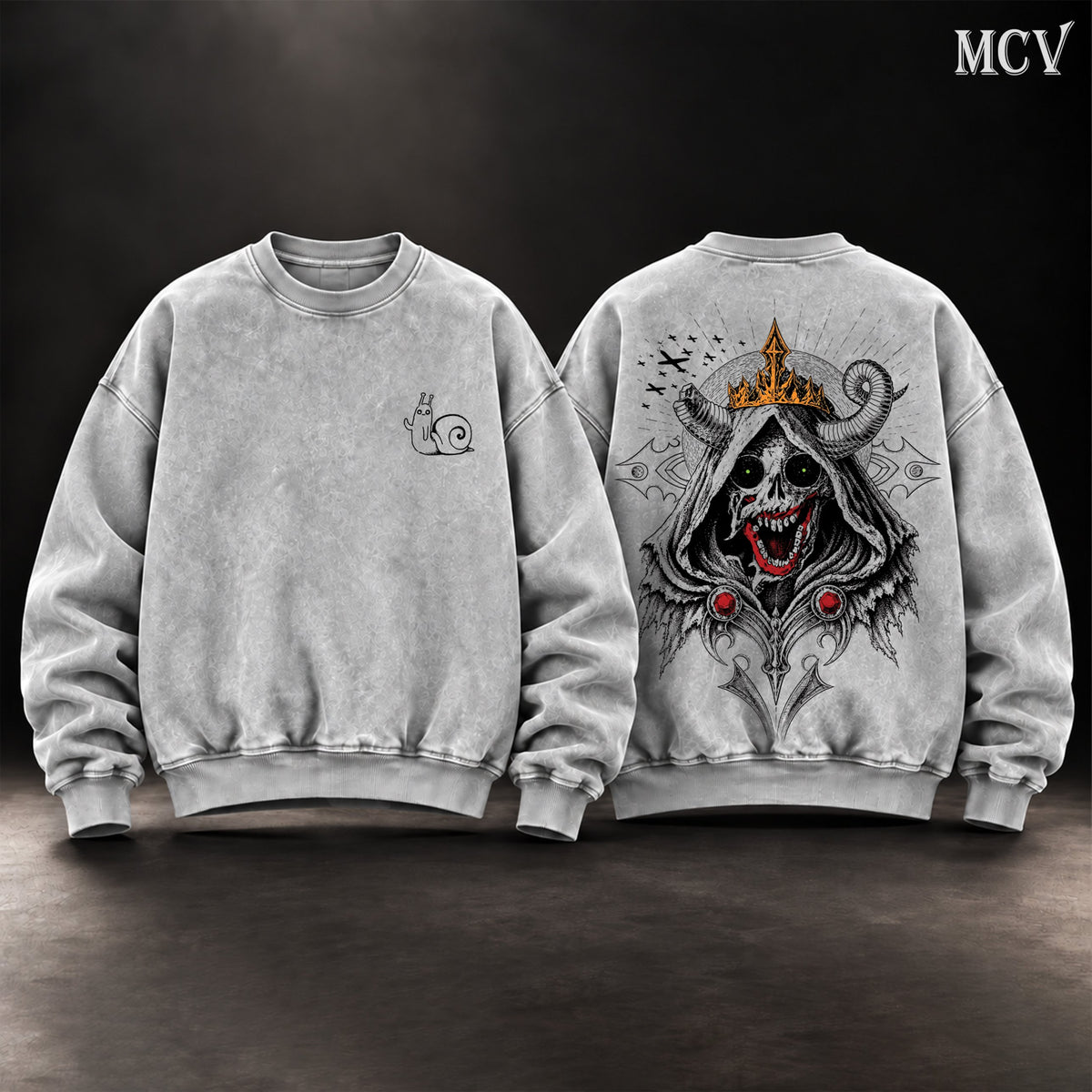 The Lich Adventure Time Sweatshirt - Gray