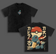 Squirtle Pokemon Anime Double Printed Vintage Washed Tee Unisex Oversize Heavyweight Cotton T-shirt