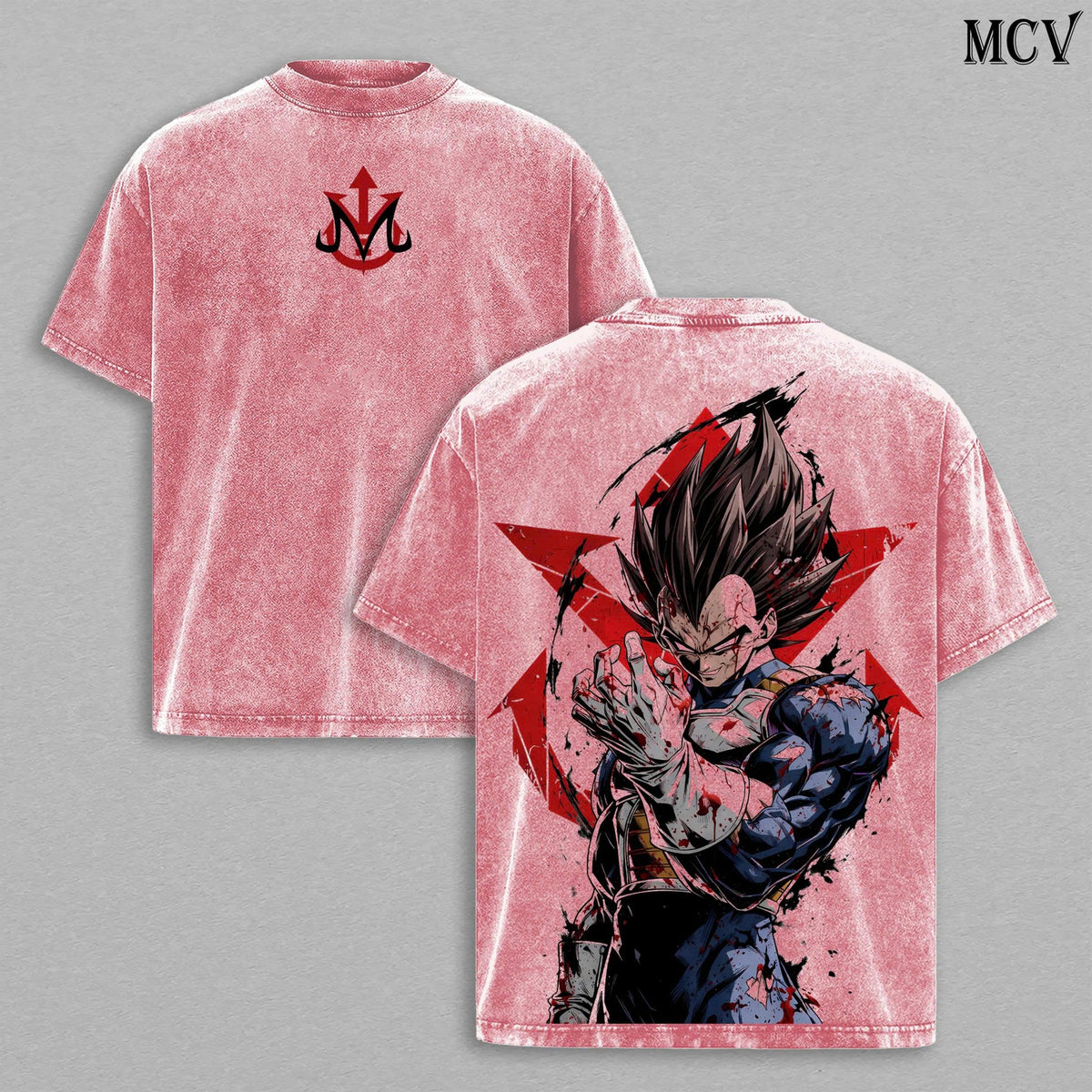Vegeta Dragon Ball Shirt, Saiyan Prince Anime Tee, Super Saiyan Power Graphic Vintage Washed T-Shirt