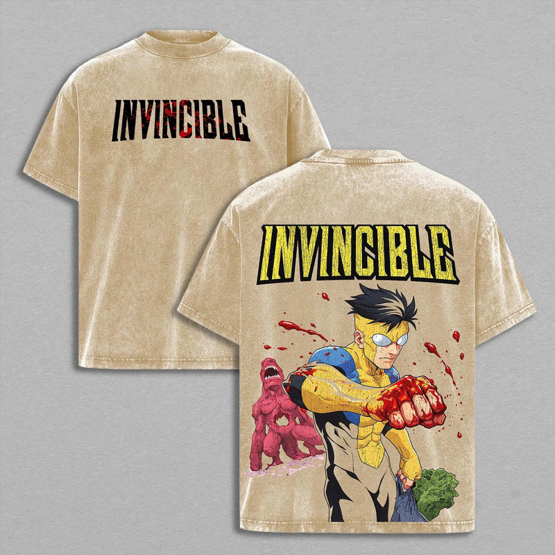 Invincible Mark Grayson Shirt, Superhero Comic Tee, Blood Rage Graphic Vintage Washed T-Shirt