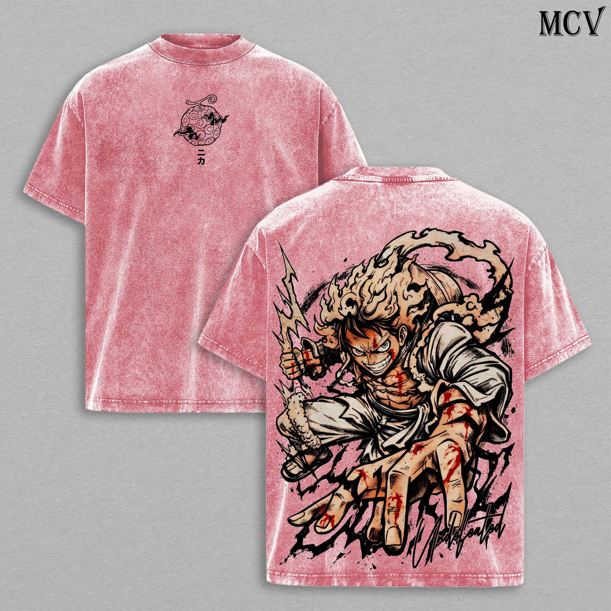 Luffy Gear 5 T-Shirt, One Piece Anime Tee, Sun God Nika Graphic Vintage Washed Tee