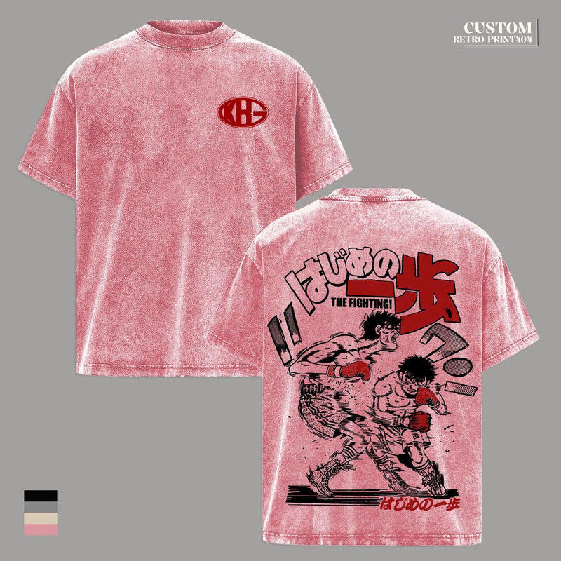 Hajime no Ippo Boxing T-Shirt, The Fighting Anime Graphic Tee, Streetwear Apparel