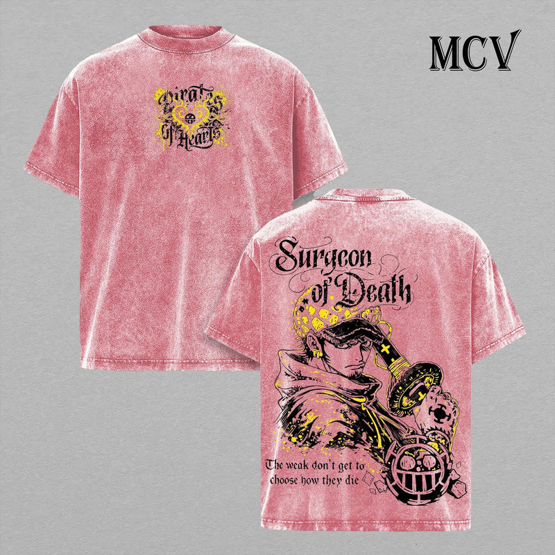 Law One Piece Shirt, Surgeon of Death Anime Tee, Ope Ope Room Graphic Vintage Washed T-Shirt