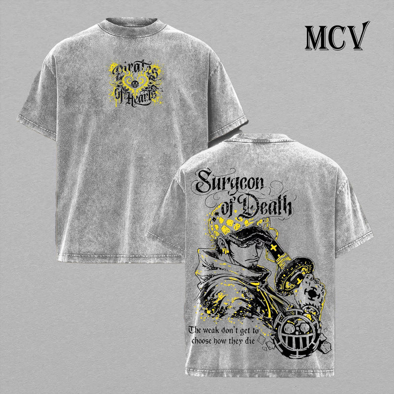 Law One Piece Shirt, Surgeon of Death Anime Tee, Ope Ope Room Graphic Vintage Washed T-Shirt