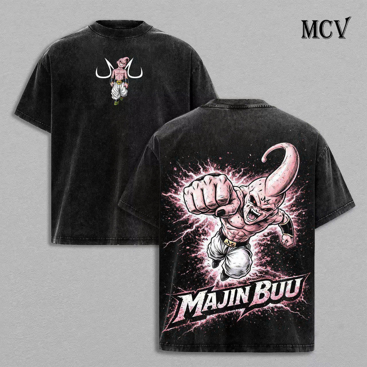 Majin Buu Dragon Ball T-Shirt, Pink Evil Anime Graphic Tee