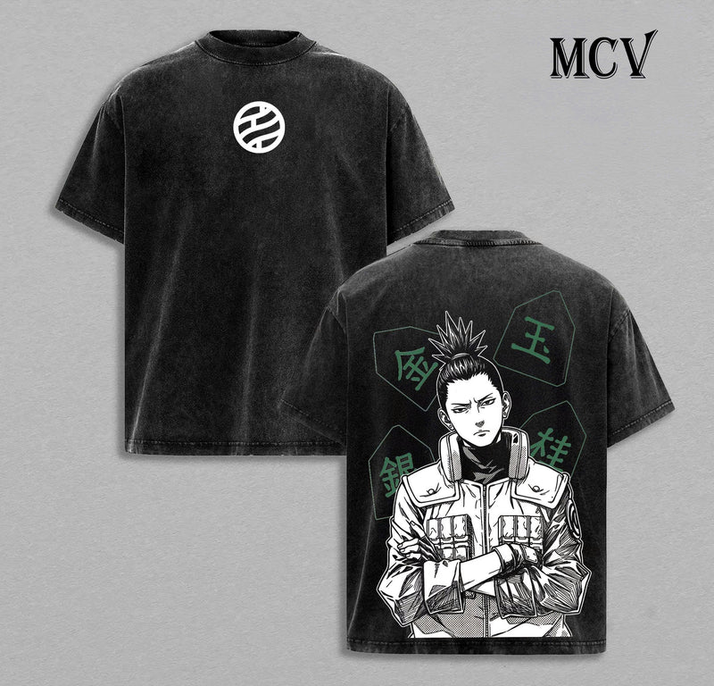 Shikamaru Nara Naruto Shirt, Shadow Possession Anime Tee, Lazy Genius Graphic T-Shirt Vintage Washed