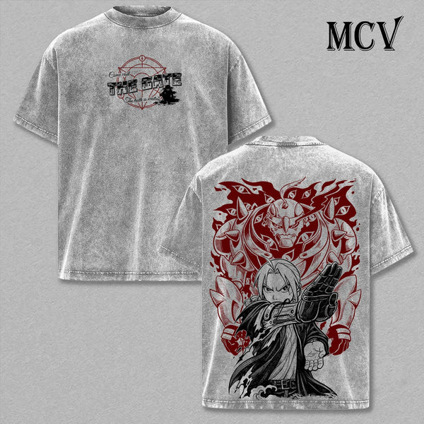 Fullmetal Alchemist Edward Alphonse Anime T-Shirt, Alchemy Gate Graphic Tee