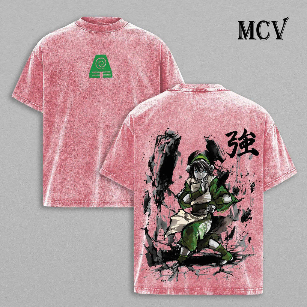 Toph Beifong T-Shirt, Avatar The Last Airbender Tee, Earthbender Graphic Vintage Washed Tee