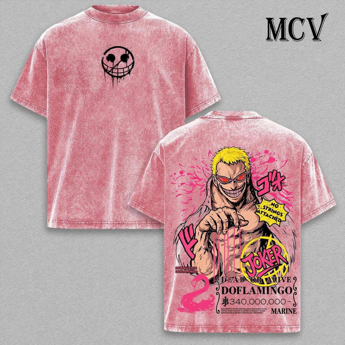 Doflamingo One Piece Shirt, Donquixote Doflamingo Anime Tee, Heavenly Demon Graphic T-Shirt Vintage Washed